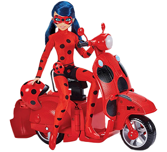 Miraculous Product Playmates Ladybug with Scooter